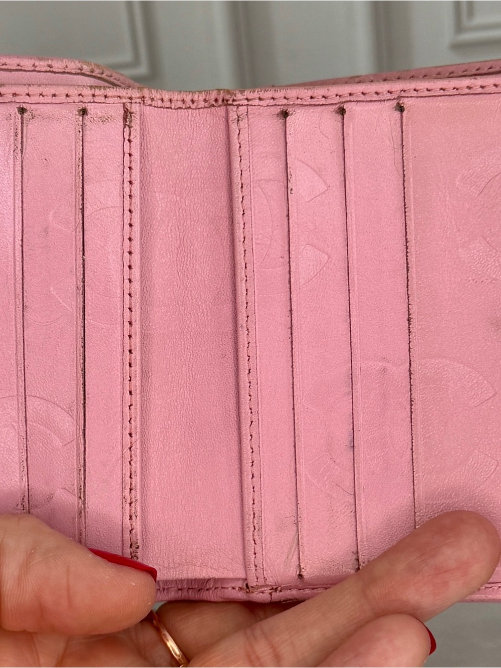 CHANEL Cambon Ligne Quilted Lambskin Bifold Wallet Pink & Black | Full Set | COA - Picture 5 of 8